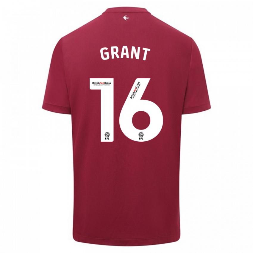 Kinder Karlan Grant #16 Rot Auswärtstrikot Trikot 2023/24 T-Shirt Schweiz