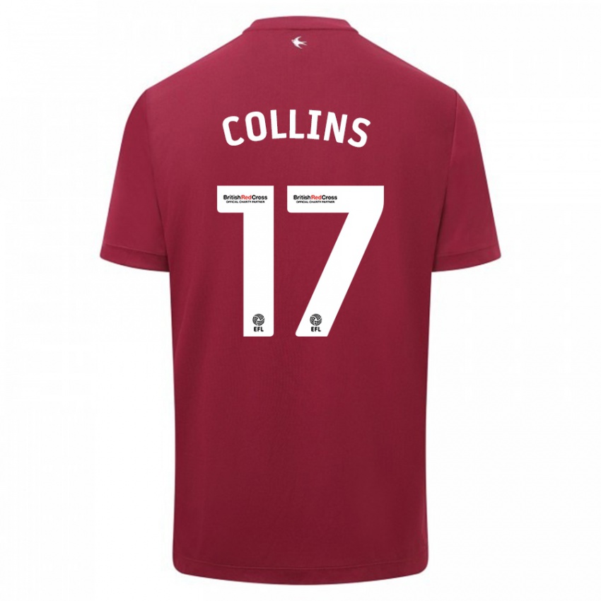 Kinder Jamilu Collins #17 Rot Auswärtstrikot Trikot 2023/24 T-Shirt Schweiz