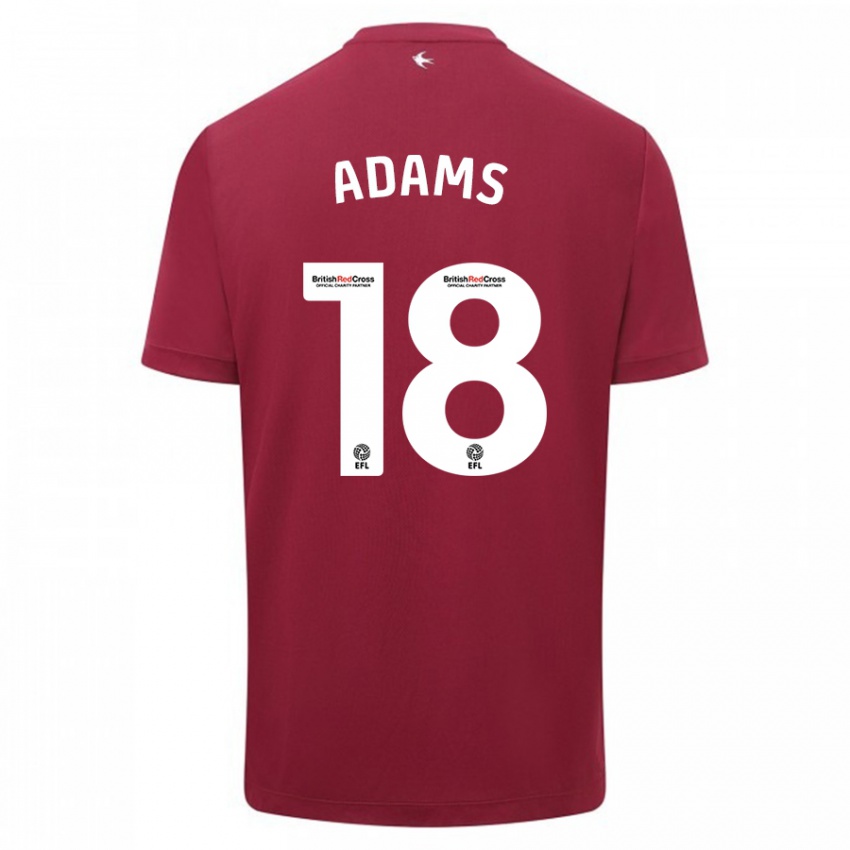 Kinder Ebou Adams #18 Rot Auswärtstrikot Trikot 2023/24 T-Shirt Schweiz