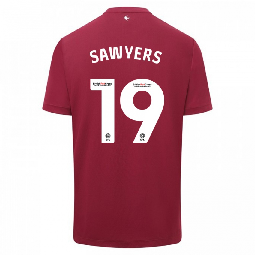 Kinder Romaine Sawyers #19 Rot Auswärtstrikot Trikot 2023/24 T-Shirt Schweiz