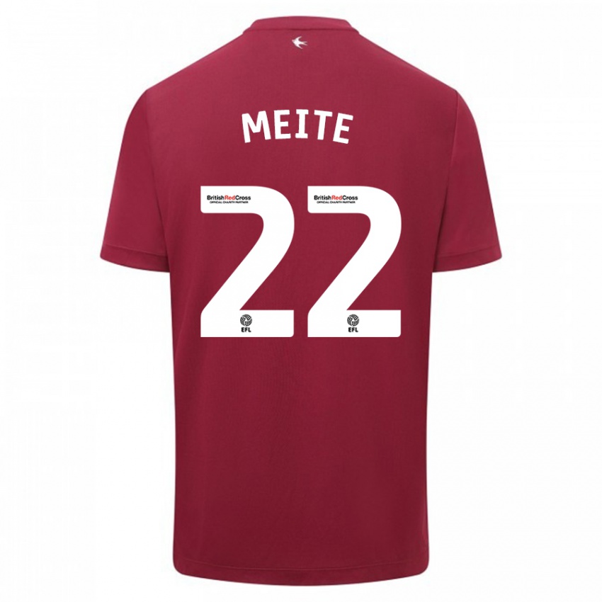 Kinder Yakou Méïté #22 Rot Auswärtstrikot Trikot 2023/24 T-Shirt Schweiz