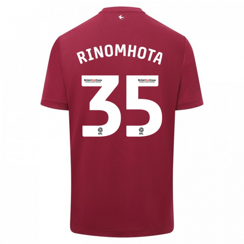 Kinder Andy Rinomhota #35 Rot Auswärtstrikot Trikot 2023/24 T-Shirt Schweiz