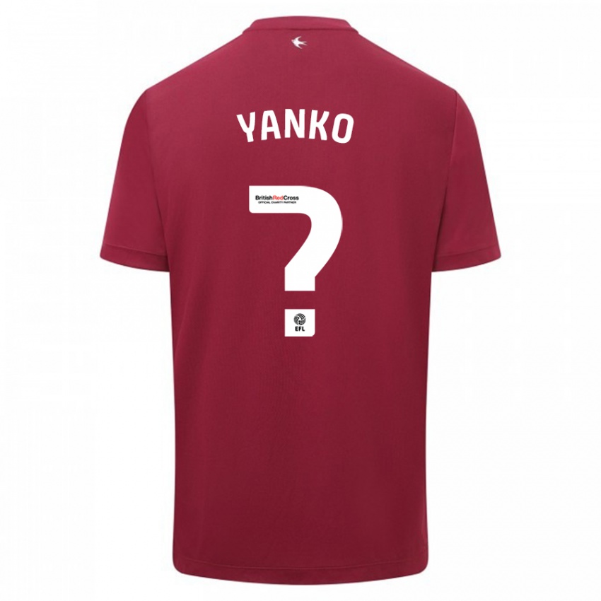 Kinder Nativ Yanko #0 Rot Auswärtstrikot Trikot 2023/24 T-Shirt Schweiz