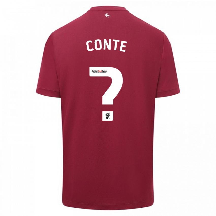 Kinder Raheem Conte #0 Rot Auswärtstrikot Trikot 2023/24 T-Shirt Schweiz