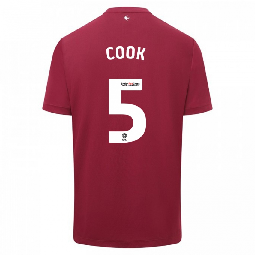 Kinder Freddie Cook #5 Rot Auswärtstrikot Trikot 2023/24 T-Shirt Schweiz