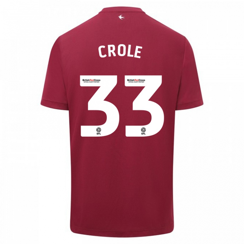 Kinder James Crole #33 Rot Auswärtstrikot Trikot 2023/24 T-Shirt Schweiz