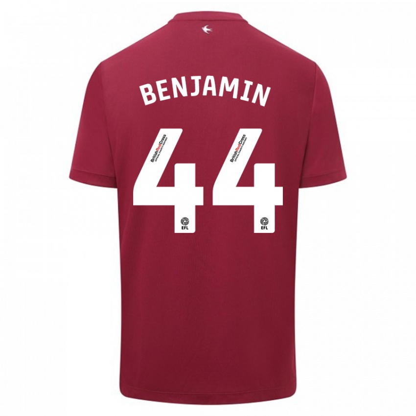 Kinder Xavier Benjamin #44 Rot Auswärtstrikot Trikot 2023/24 T-Shirt Schweiz