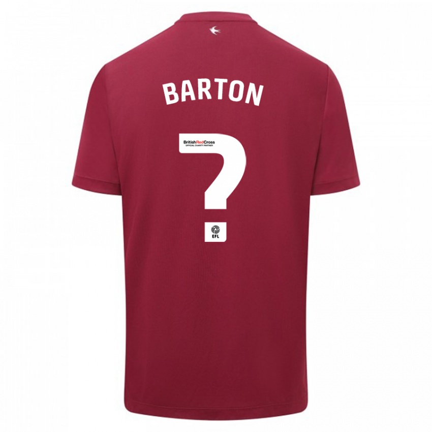 Kinder Daniel Barton #0 Rot Auswärtstrikot Trikot 2023/24 T-Shirt Schweiz