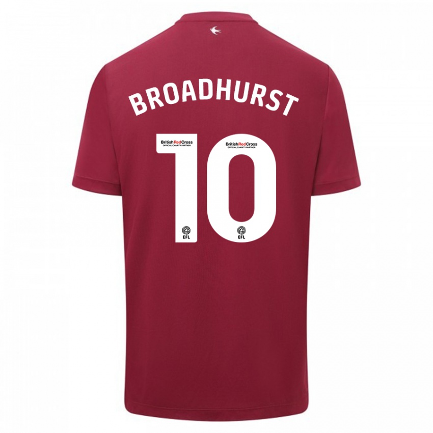 Kinder Danielle Broadhurst #10 Rot Auswärtstrikot Trikot 2023/24 T-Shirt Schweiz