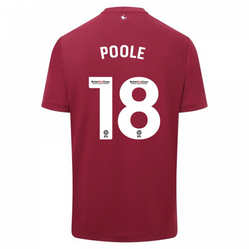 Kinder Phoebie Poole #18 Rot Auswärtstrikot Trikot 2023/24 T-Shirt Schweiz