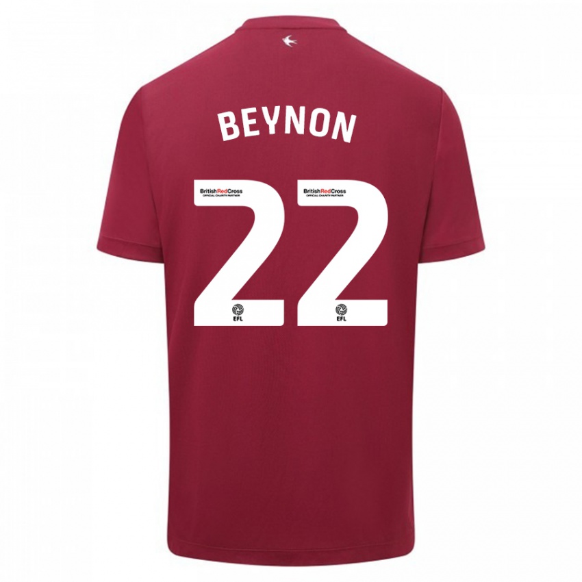 Kinder Emma Beynon #22 Rot Auswärtstrikot Trikot 2023/24 T-Shirt Schweiz