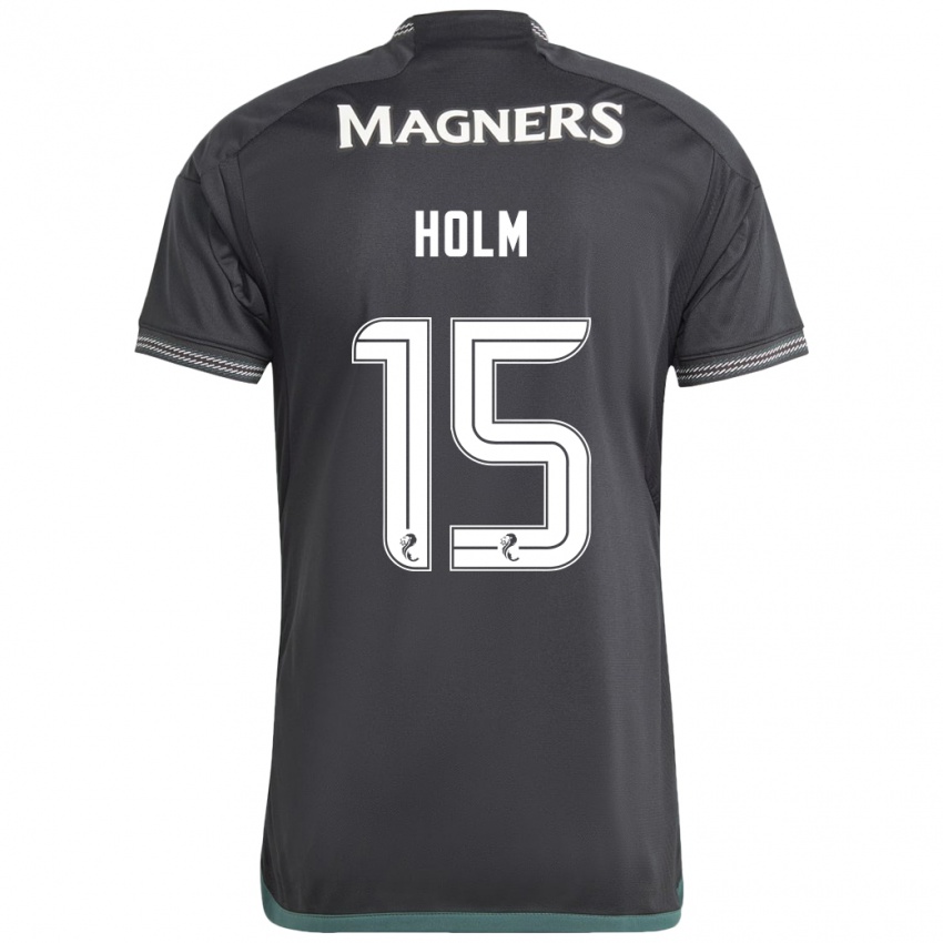 Kinder Odin Thiago Holm #15 Schwarz Auswärtstrikot Trikot 2023/24 T-Shirt Schweiz