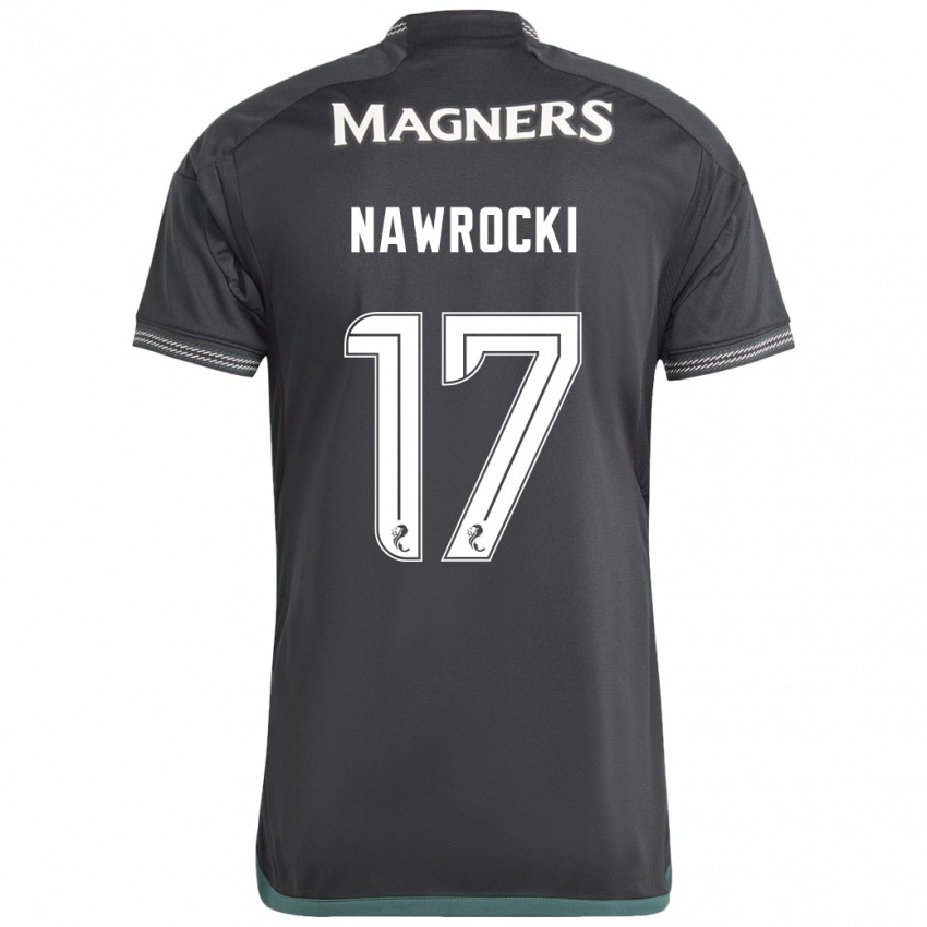 Kinder Maik Nawrocki #17 Schwarz Auswärtstrikot Trikot 2023/24 T-Shirt Schweiz