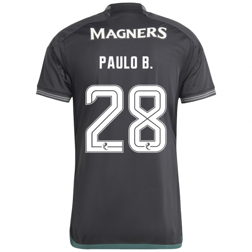 Kinder Paulo Bernardo #28 Schwarz Auswärtstrikot Trikot 2023/24 T-Shirt Schweiz