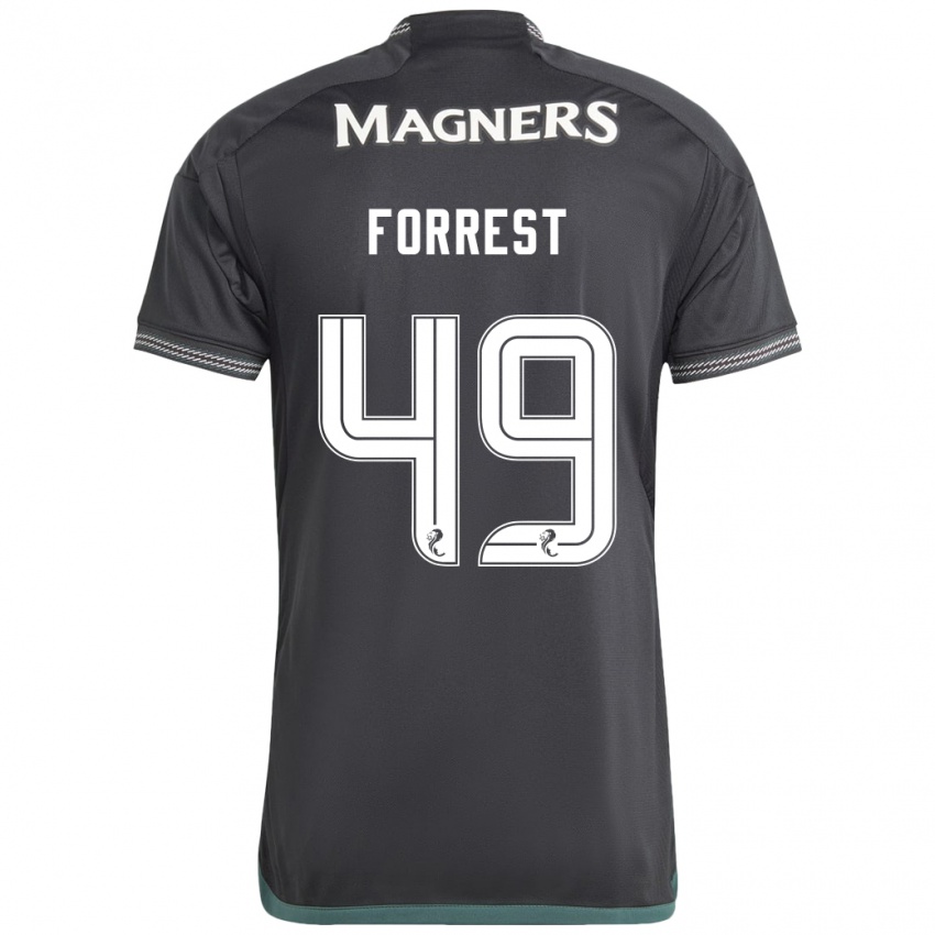 Kinder James Forrest #49 Schwarz Auswärtstrikot Trikot 2023/24 T-Shirt Schweiz