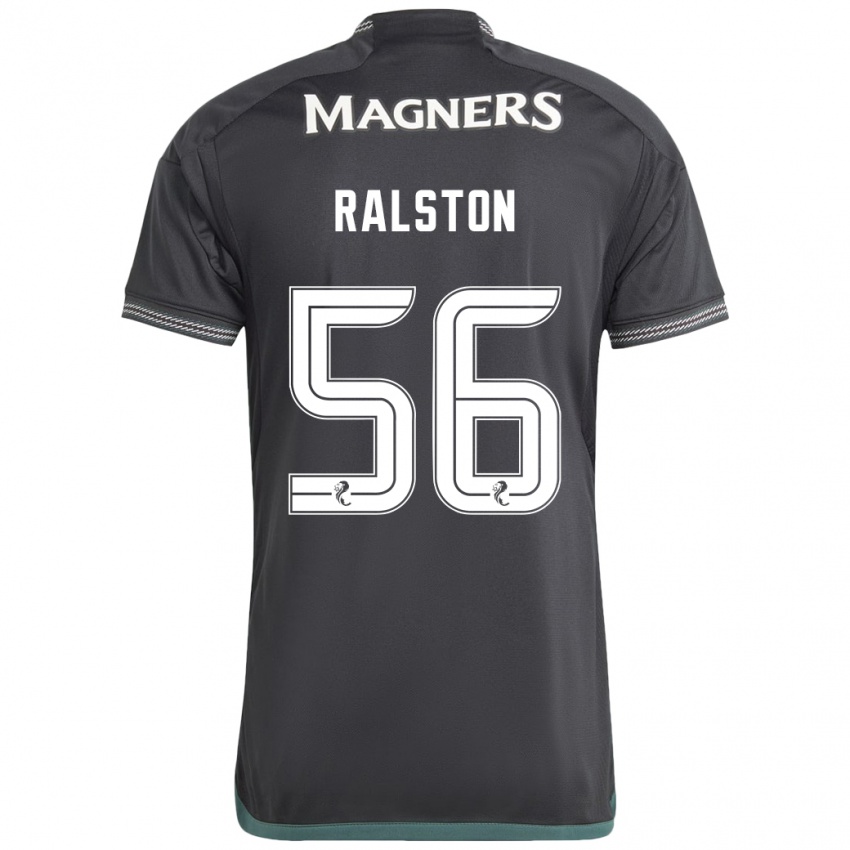 Kinder Anthony Ralston #56 Schwarz Auswärtstrikot Trikot 2023/24 T-Shirt Schweiz