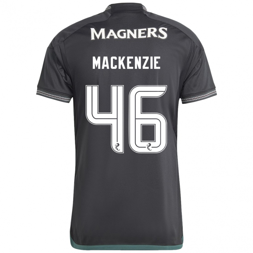 Kinder Magnus Mackenzie #46 Schwarz Auswärtstrikot Trikot 2023/24 T-Shirt Schweiz