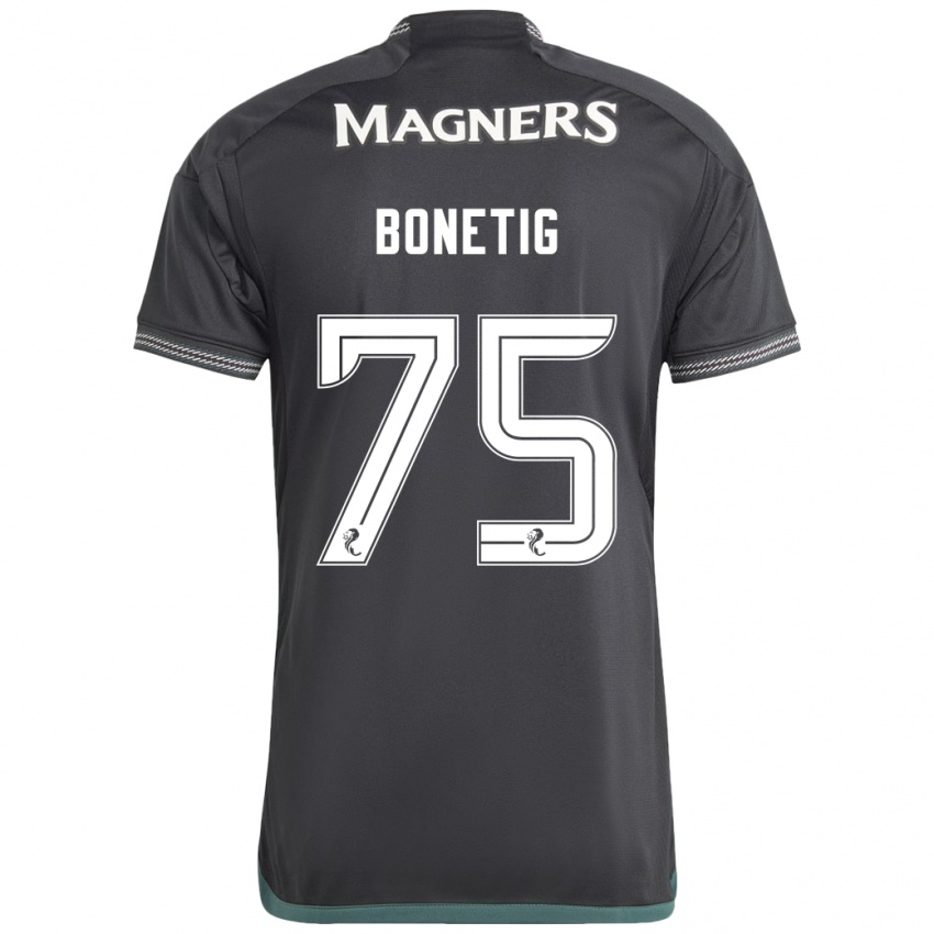 Kinder Liam Bonetig #75 Schwarz Auswärtstrikot Trikot 2023/24 T-Shirt Schweiz