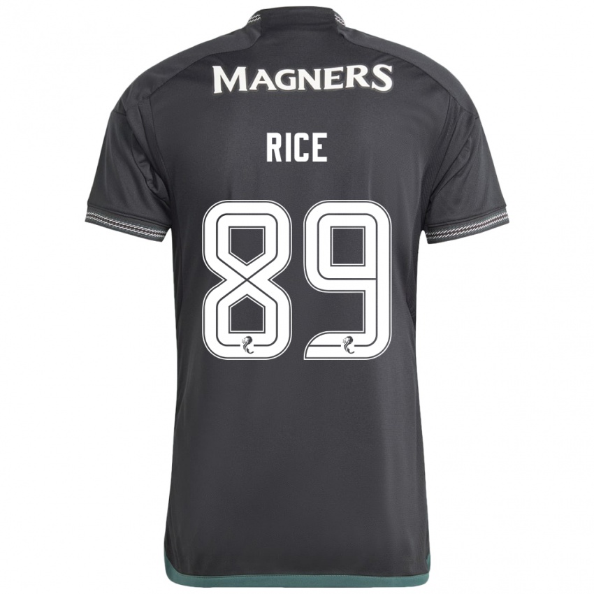 Kinder Aidan Rice #89 Schwarz Auswärtstrikot Trikot 2023/24 T-Shirt Schweiz