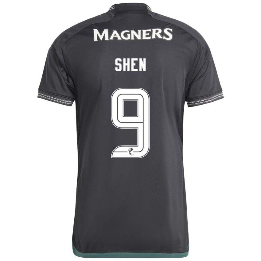 Kinder Shen Mengyu #9 Schwarz Auswärtstrikot Trikot 2023/24 T-Shirt Schweiz