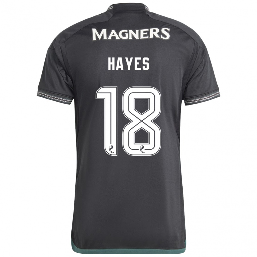 Kinder Caitlin Hayes #18 Schwarz Auswärtstrikot Trikot 2023/24 T-Shirt Schweiz