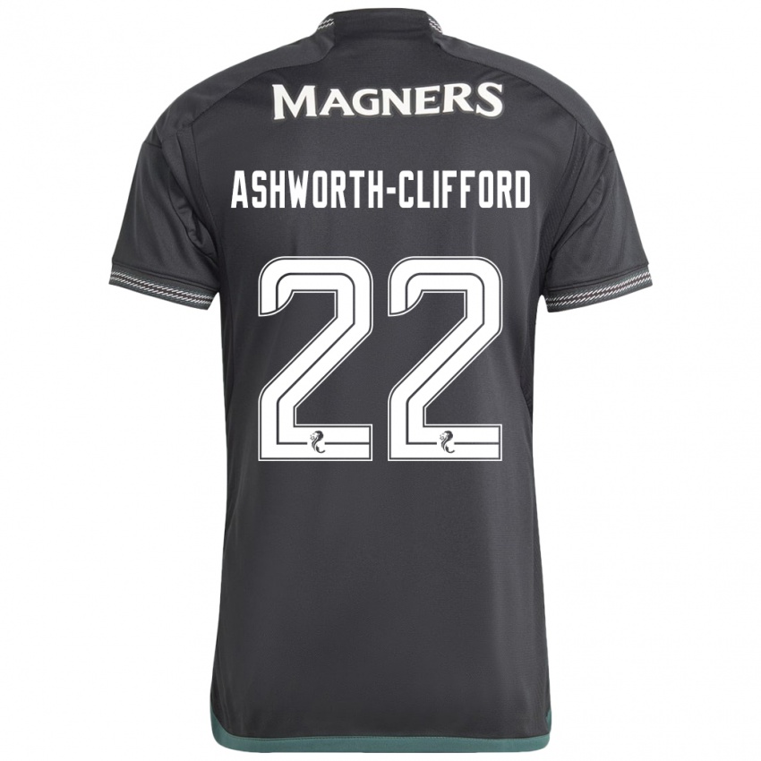 Kinder Lucy Ashworth-Clifford #22 Schwarz Auswärtstrikot Trikot 2023/24 T-Shirt Schweiz