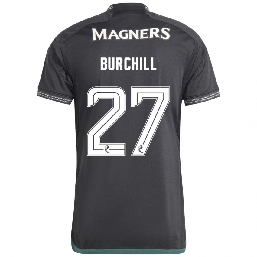 Kinder Tiree Burchill #27 Schwarz Auswärtstrikot Trikot 2023/24 T-Shirt Schweiz