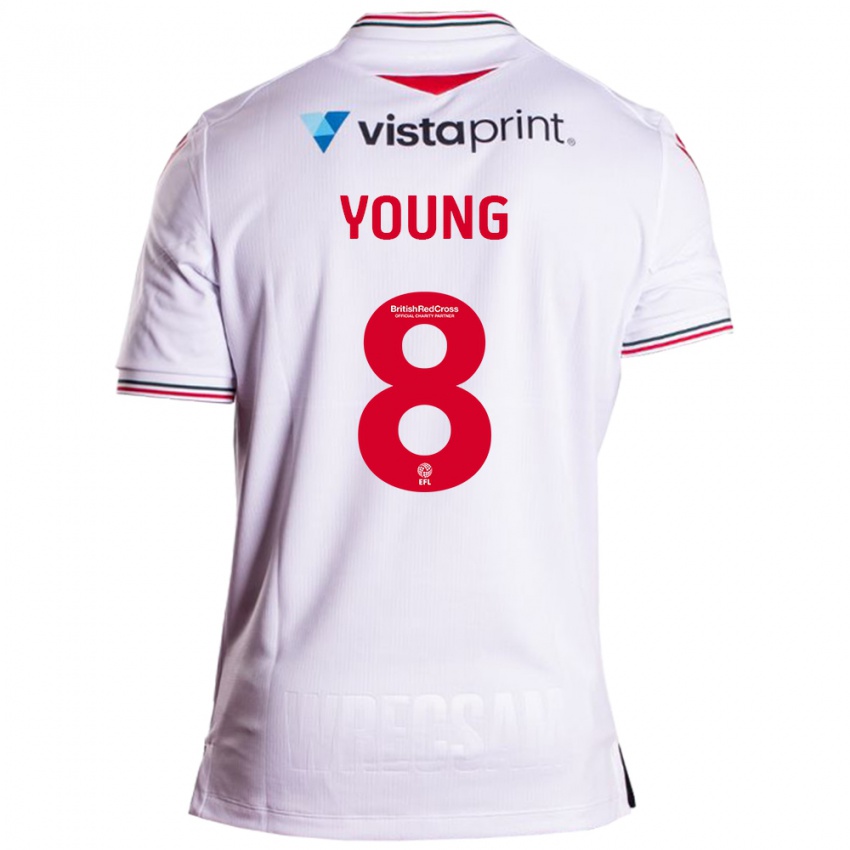 Kinder Luke Young #8 Weiß Auswärtstrikot Trikot 2023/24 T-Shirt Schweiz