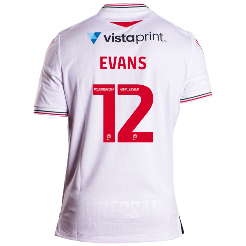 Kinder George Evans #12 Weiß Auswärtstrikot Trikot 2023/24 T-Shirt Schweiz