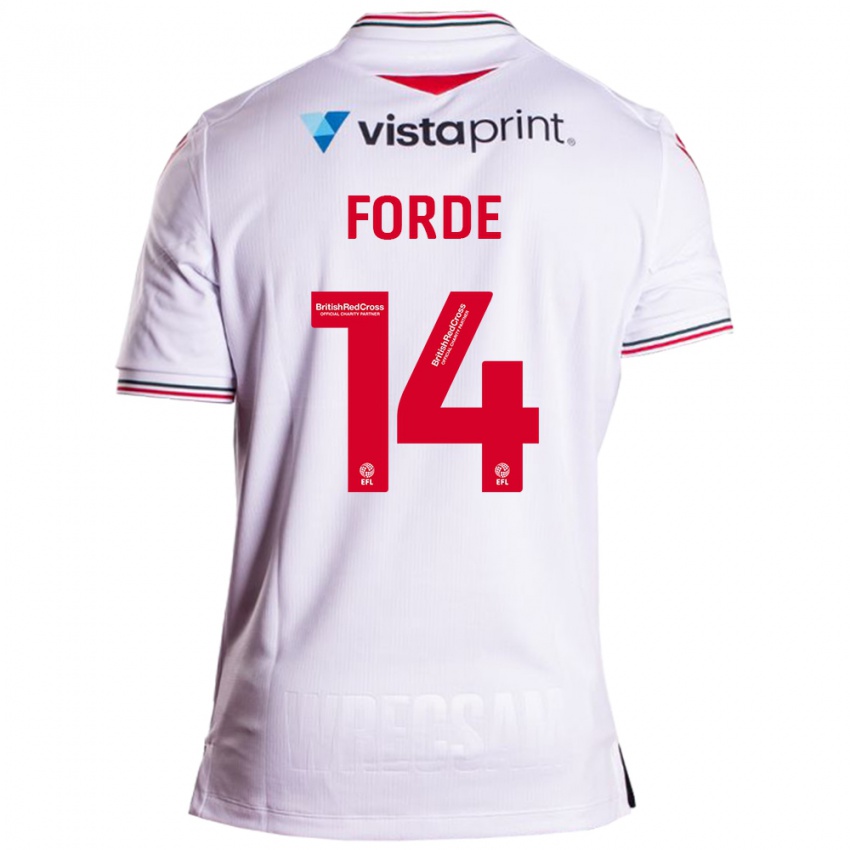 Kinder Anthony Forde #14 Weiß Auswärtstrikot Trikot 2023/24 T-Shirt Schweiz