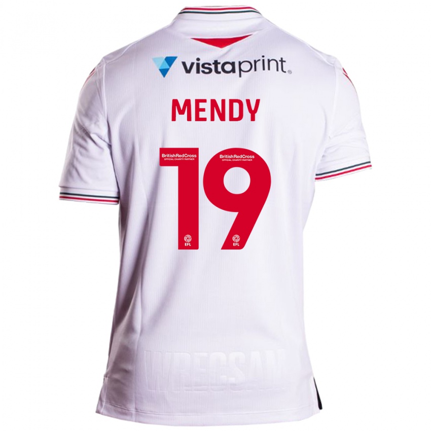 Kinder Jacob Mendy #19 Weiß Auswärtstrikot Trikot 2023/24 T-Shirt Schweiz