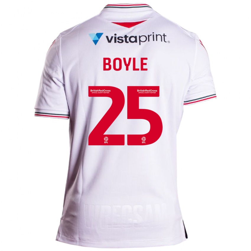 Kinder Will Boyle #25 Weiß Auswärtstrikot Trikot 2023/24 T-Shirt Schweiz