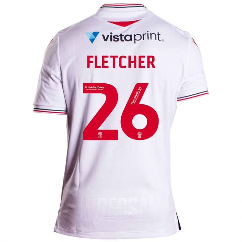 Kinder Steven Fletcher #26 Weiß Auswärtstrikot Trikot 2023/24 T-Shirt Schweiz