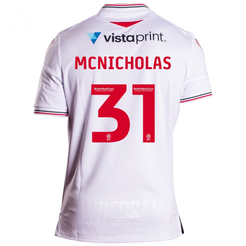 Kinder Luke Mcnicholas #31 Weiß Auswärtstrikot Trikot 2023/24 T-Shirt Schweiz