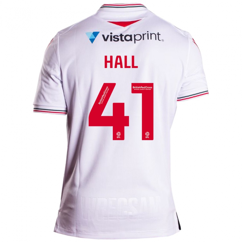 Kinder Liam Hall #41 Weiß Auswärtstrikot Trikot 2023/24 T-Shirt Schweiz