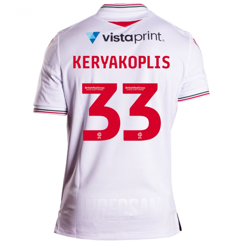 Kinder Hannah Keryakoplis #33 Weiß Auswärtstrikot Trikot 2023/24 T-Shirt Schweiz