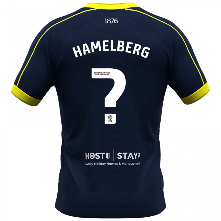 Kinder Eric Hamelberg #0 Marine Auswärtstrikot Trikot 2023/24 T-Shirt Schweiz