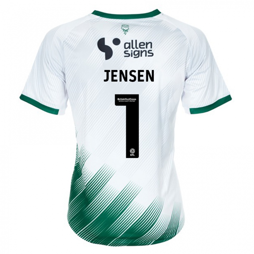 Kinder Lukas Jensen #1 Weiß Auswärtstrikot Trikot 2023/24 T-Shirt Schweiz
