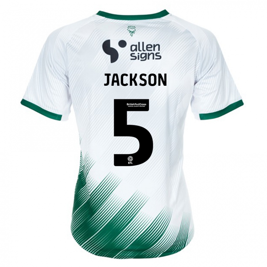 Kinder Adam Jackson #5 Weiß Auswärtstrikot Trikot 2023/24 T-Shirt Schweiz