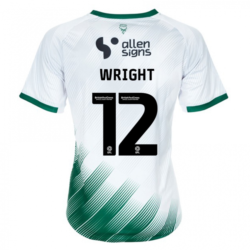 Kinder Jordan Wright #12 Weiß Auswärtstrikot Trikot 2023/24 T-Shirt Schweiz