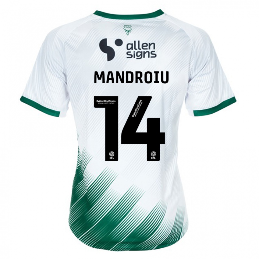 Kinder Daniel Mandroiu #14 Weiß Auswärtstrikot Trikot 2023/24 T-Shirt Schweiz