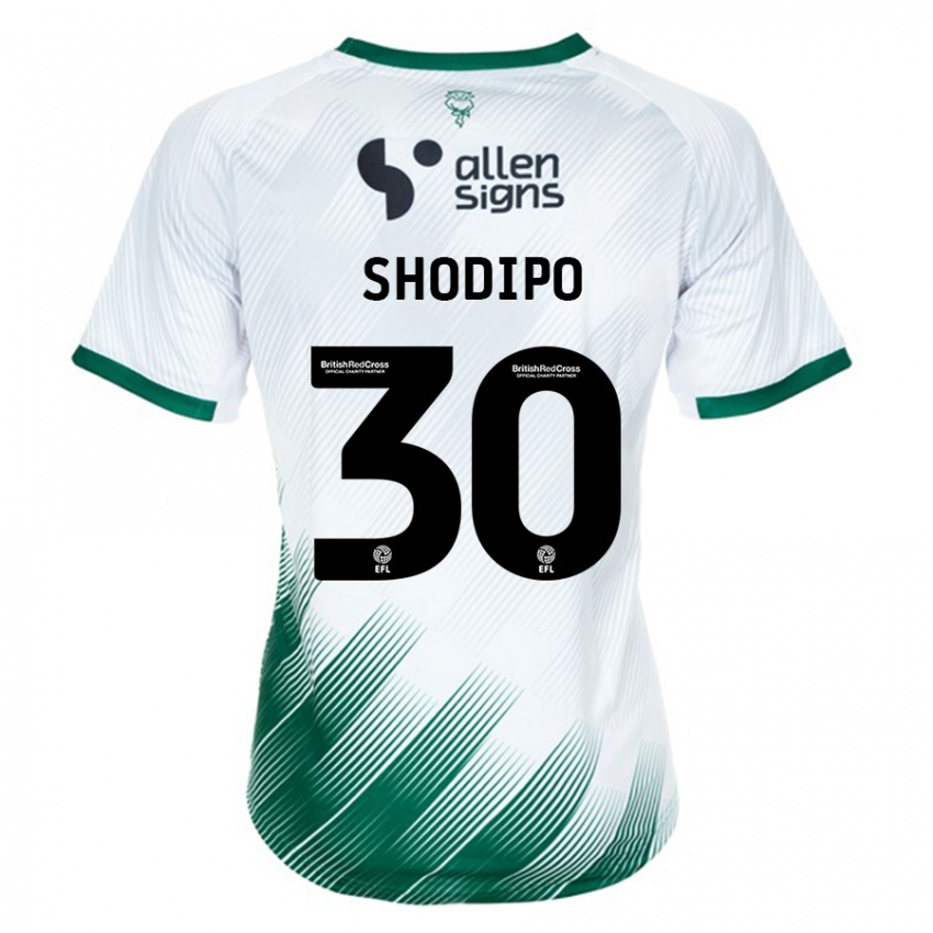 Kinder Olamide Shodipo #30 Weiß Auswärtstrikot Trikot 2023/24 T-Shirt Schweiz