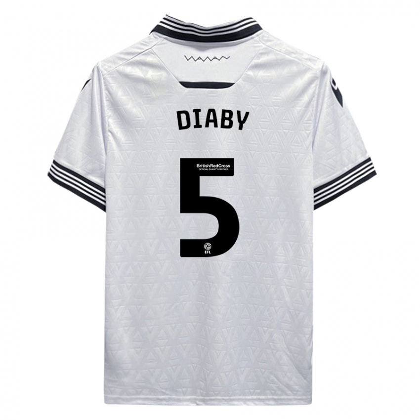 Kinder Bambo Diaby #5 Weiß Auswärtstrikot Trikot 2023/24 T-Shirt Schweiz