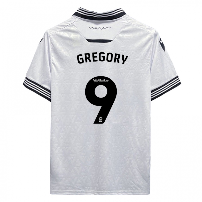 Kinder Lee Gregory #9 Weiß Auswärtstrikot Trikot 2023/24 T-Shirt Schweiz