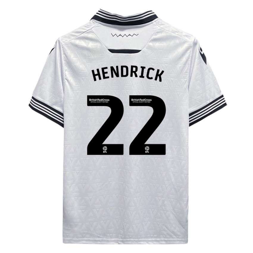 Kinder Jeff Hendrick #22 Weiß Auswärtstrikot Trikot 2023/24 T-Shirt Schweiz