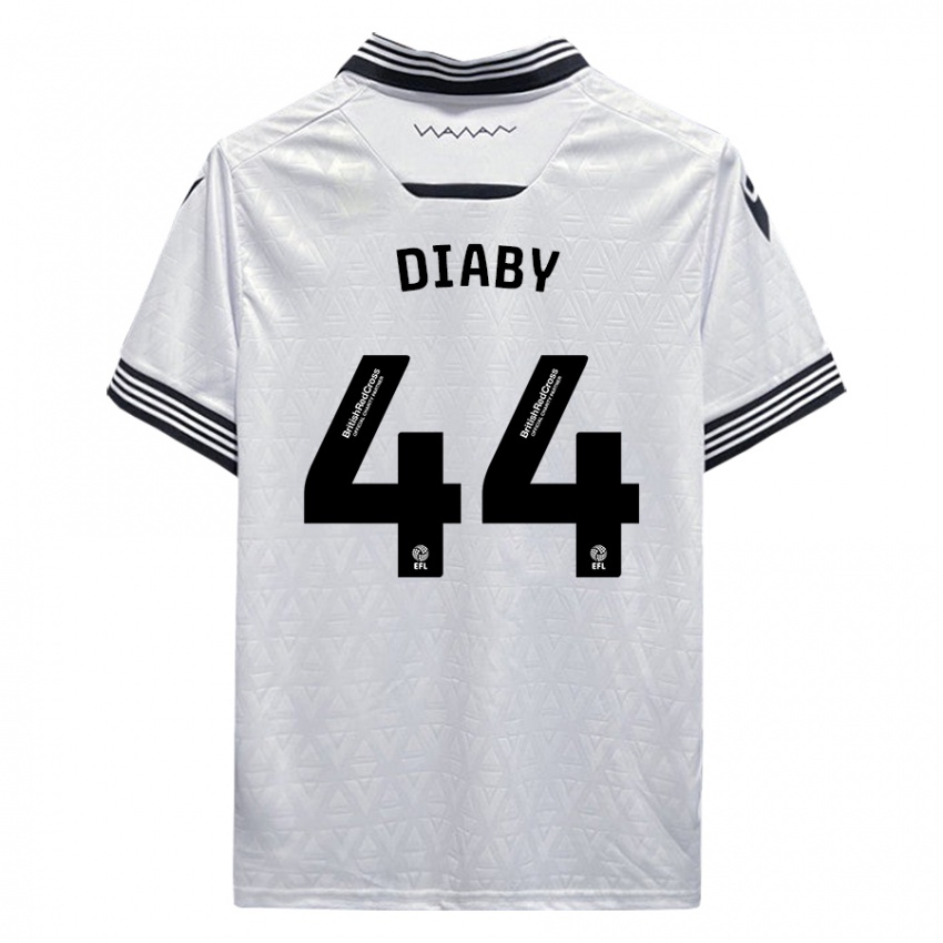 Kinder Momo Diaby #44 Weiß Auswärtstrikot Trikot 2023/24 T-Shirt Schweiz