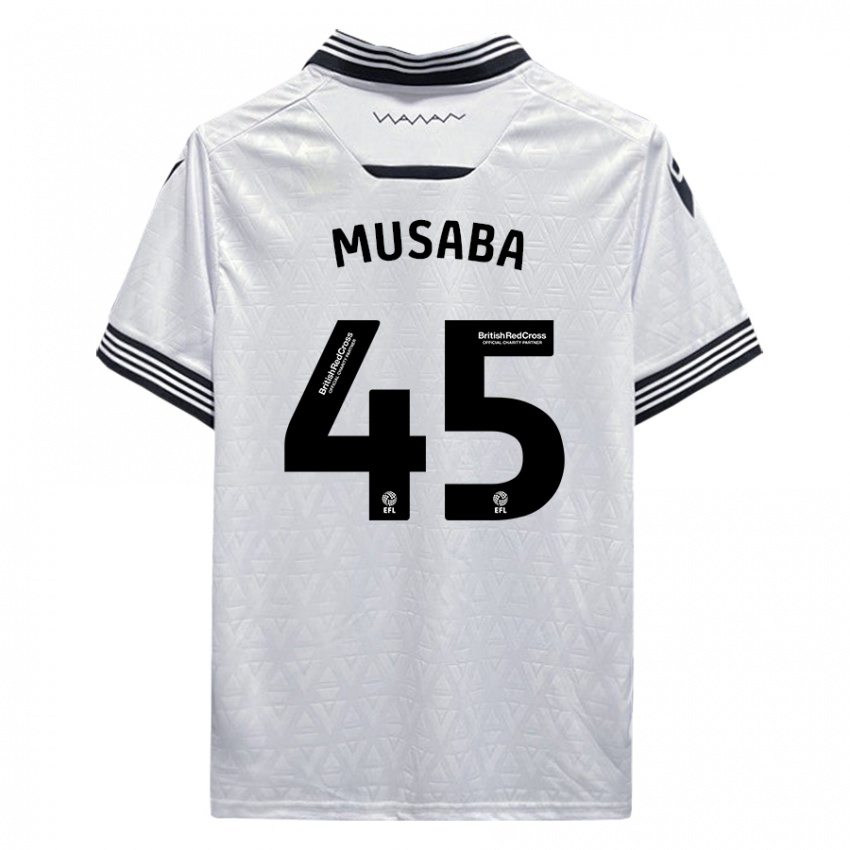 Kinder Anthony Musaba #45 Weiß Auswärtstrikot Trikot 2023/24 T-Shirt Schweiz