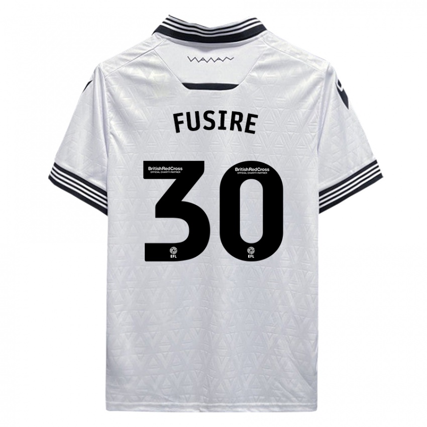 Kinder Sean Fusire #30 Weiß Auswärtstrikot Trikot 2023/24 T-Shirt Schweiz