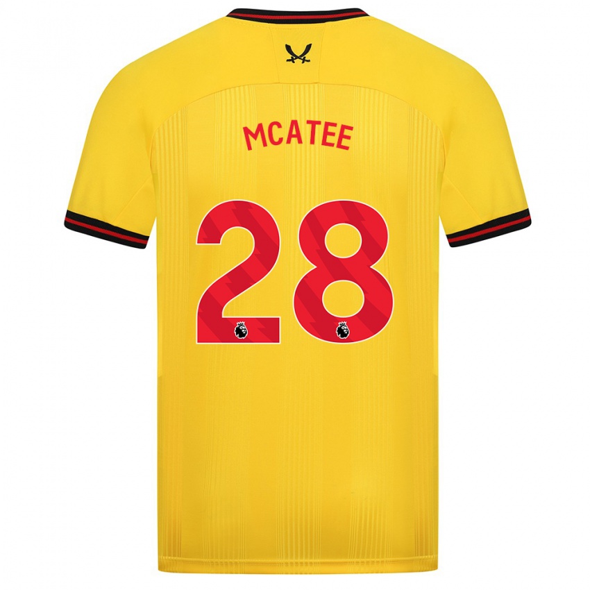 Kinder James Mcatee #28 Gelb Auswärtstrikot Trikot 2023/24 T-Shirt Schweiz