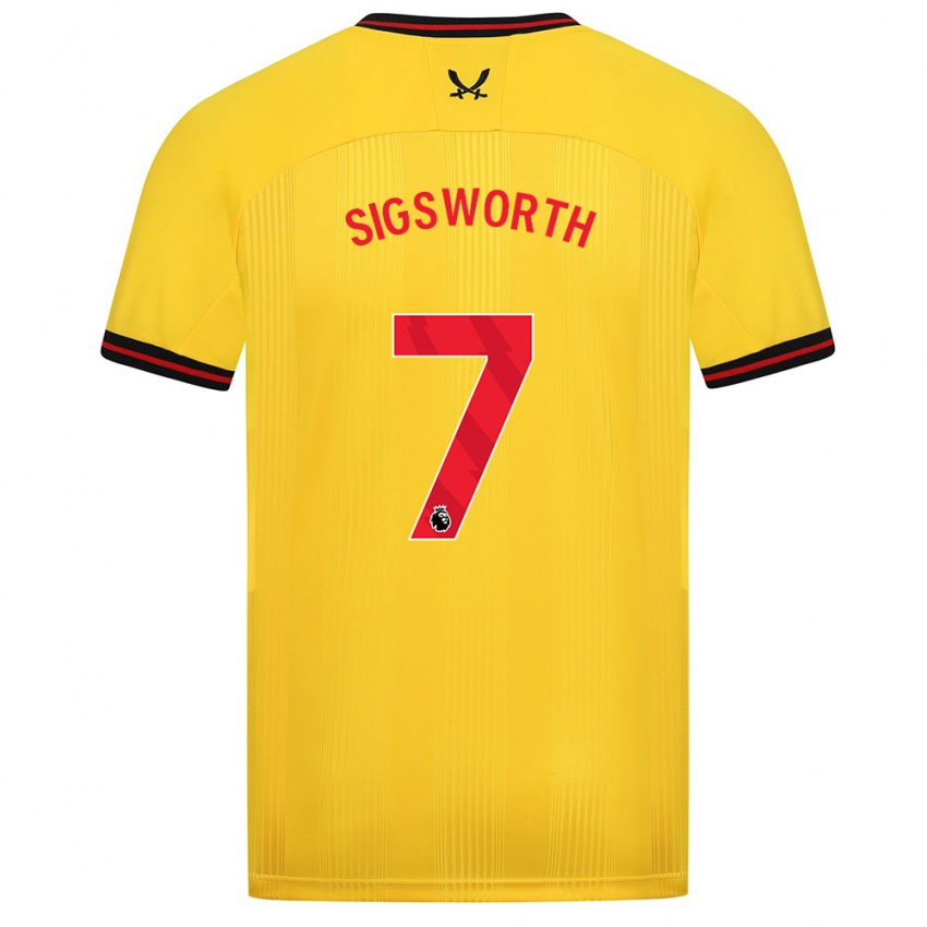 Kinder Jess Sigsworth #7 Gelb Auswärtstrikot Trikot 2023/24 T-Shirt Schweiz